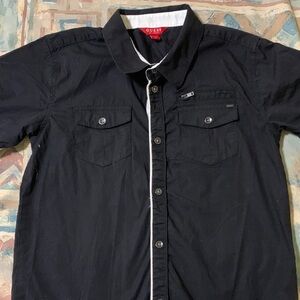 GUESS Youth  Black Button Down Shirt